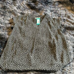 Monday Fun, size small gray, cap sleeve, blouse